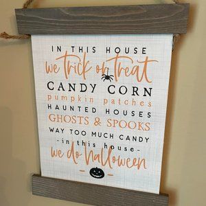 We do Halloween hanging canvas banner, Farmhouse home decor
